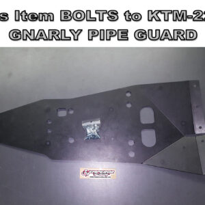 Plastic (UHMW) Performance Slip Liner WITH beaver tail link guard KTM-2256 (bolts to HD Gnarly Pipe Guard Skid Plate KTM-2255)