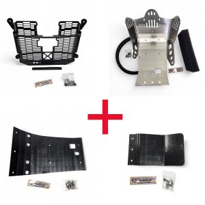 YZFX-2560 Billet Rad Guard, Heavy Duty Skid Plate YZFX-2555, Performance Slip Liner YZFX-2556 and Linkage Guard LG-2557 combo